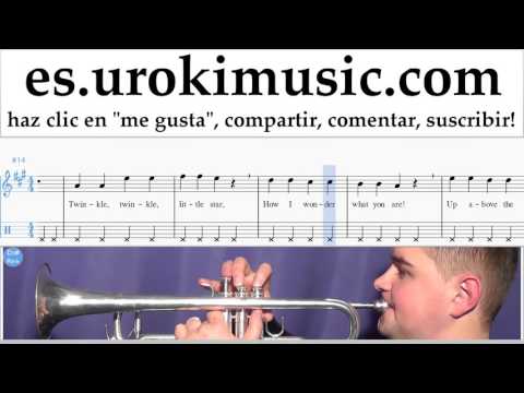 Como Tocar Trompeta Twinkle Twinkle - Little Star Tablatura Parte#2 um-b927