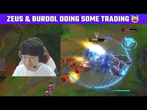 Zeus and Burdol doing some trading | T1 Stream Moments | T1 cute moments