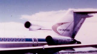 1960s Quick Glimpse of a Frontier Airlines Boeing 