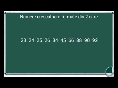 Exemple numere crescatoare formate din 2 cifre Exercitii Matematica