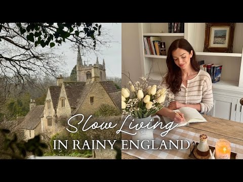 Slow Living in Rainy English Countryside: Flood, Imbolc, Cosy Spring Home Decor & Yoga Vlog UK