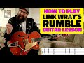 How to play Rumble by Link Wray - Guitar Lesson w/tabs