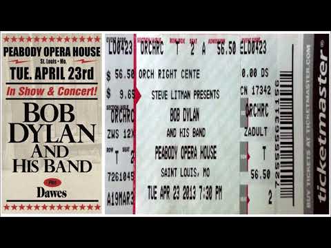 Bob Dylan 2013 US Spring Tour - Peabody Opera House, St. Louis, Missouri USA 23 April 2013