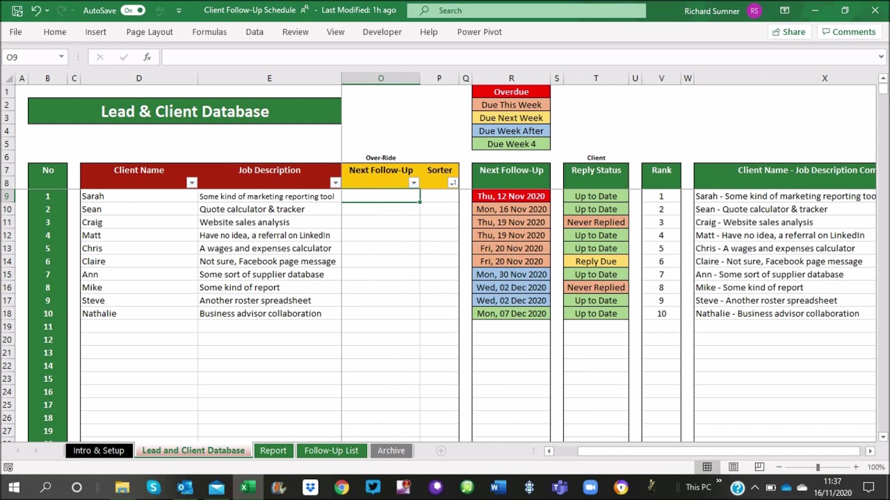 Client Follow-Up Schedule Demo Video