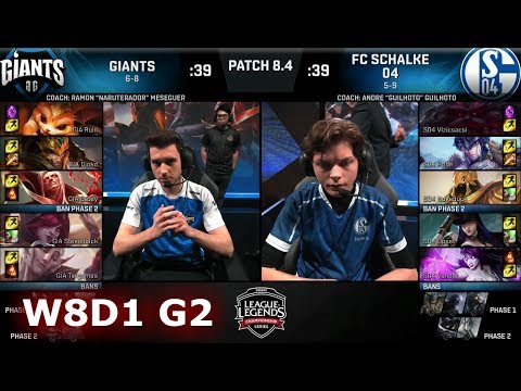 Giants vs FC Schalke 04 | Week 8 Day 1 of S8 EU LCS Spring 2018 | GIA vs S04 W8D1 G2