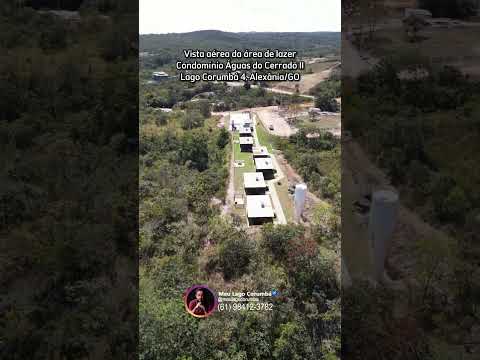 Vista aérea da área de lazer Condomínio Águas do Cerrado II Lago Corumbá 4 Alexânia/GO