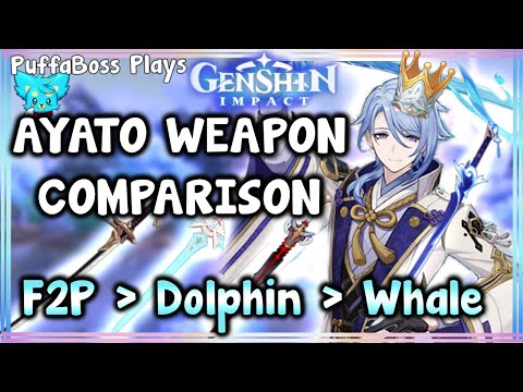 Is Ayato's Weapon Worth It?! Crowned Ayato Weapon Comparison~
