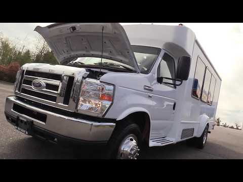 2015 Ford Goshen 14 Passenger + Rear Luggage Shuttle Bus - S27831