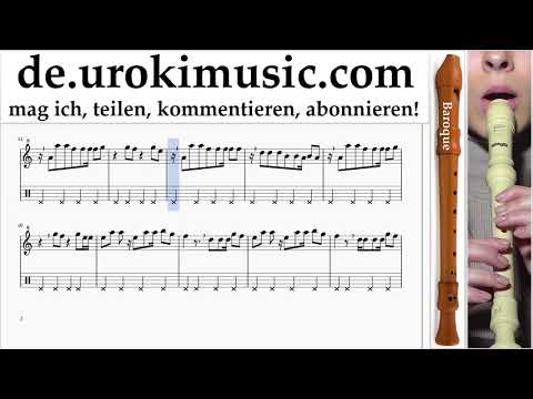 Blockflötenunterricht B. Shakira - Me Enamoré Noten Lernen Teil#2 um-i995