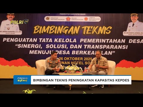 KAPOLRES NGAWI EDUKASI RESTORATIVE JUSTICE DALAM BIMTEK PENINGKATAN KAPASITAS KEPALA DESA