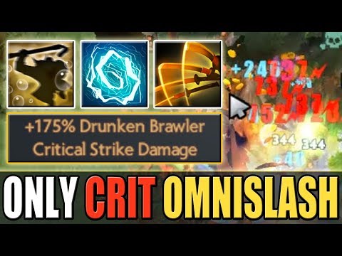 Every Omnislash hit - Insane Crit [7.20 Drunken Brawler IMBA] Dota 2 Ability Draft