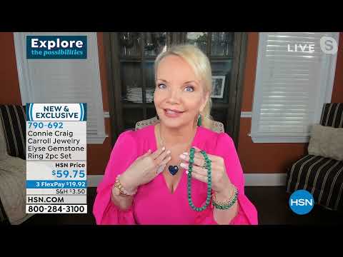 Connie Craig Carroll Jewelry Elyse Gemstone Ring 2piece ...