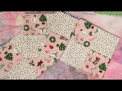 12 Gifts of Christmas: Gift 3 - "Fun Fold Fabric Coasters"