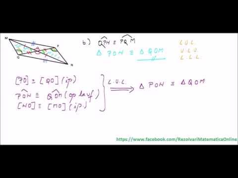 Cl  a VI-a - Metoda triunghiurilor congruente - Problema 3 b)