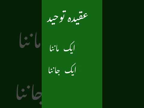 Aqeeda toheed in islam