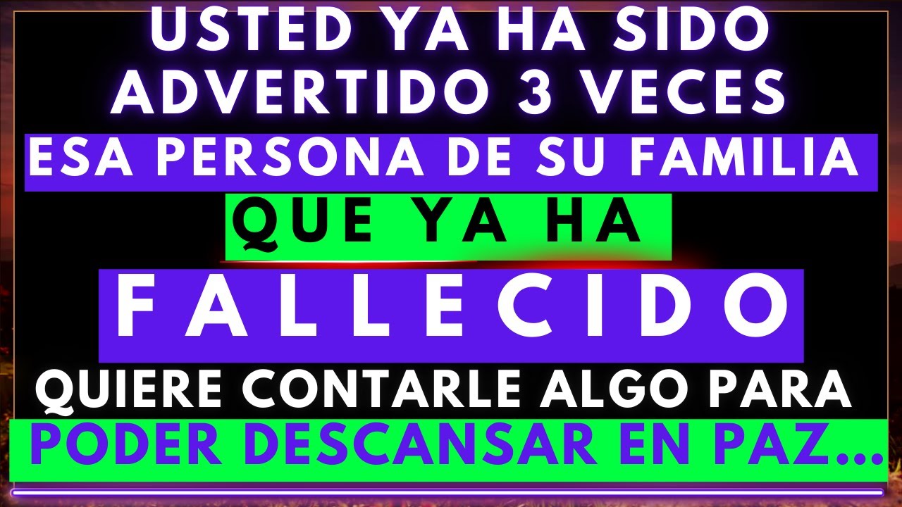 ️¡NO PUEDE ESPERAR MÁS! ESA PERSONA DEPENDE DE TI PARA DESCANSAR...MENSAJE DE DIOS👼DIOS DICE👼MENSA