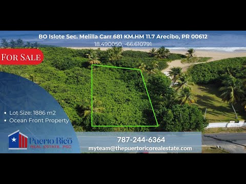 Beachfront Lot for Sale on Playa Hallows, Arecibo, PR | 1800+ m² Ready to Build Your Dream Home