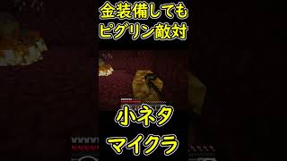 え？金装備しているのにピグリンが敵対しましたｗ　【マイクラ/マインクラフト】 #shorts