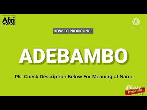 How to pronounce ADEBAMBO