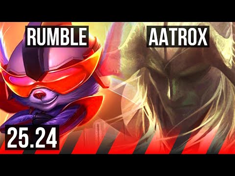 RUMBLE vs AATROX (TOP) | 61K damage, Good KDA: 15/3/13 | KR Master | 25.24