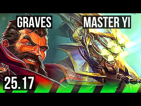 GRAVES vs MASTER YI (JGL) | 8/1/6, Godlike | KR Master | 25.17