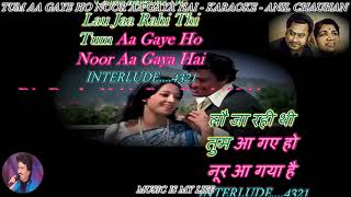 Tum Aa Gaye Ho Noor Aa Gaya Hai- karaoke With Scrolling Lyrics Eng. &amp; हिंदी