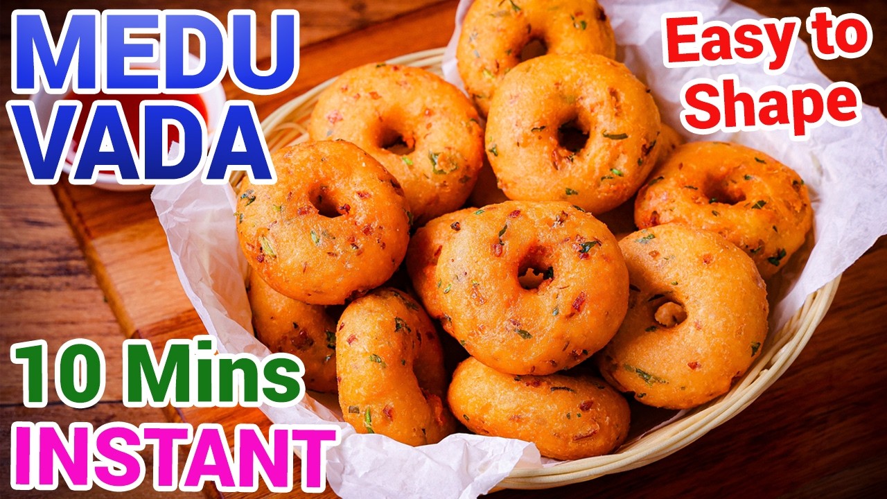 Instant Poha Medu Vada - बिना Soaking, बिना Grinding Recipe | Instant Aval Vadai - Crispy Snack