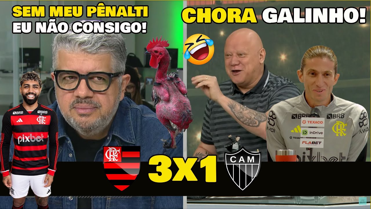 CHORA HEVERTON GUIMARÃES! "O GALO FOI HUMILHADO" FLAMENGO 3x1 ATLÉTICO-MG