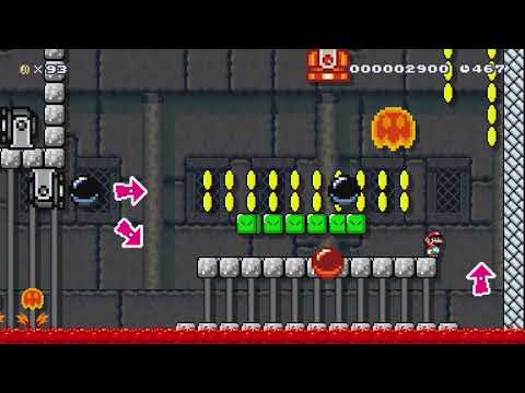 Castle of the Blazing Serpent by HotCabbage - Super Mario Maker 2 - No Commentary 1bw