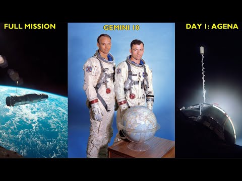 Gemini 10 - Orbital Ops - Day 1 - Rendezvous/Docking/Boost Burn/Sleep  (FULL MISSION PT 2)