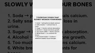 These Foods Are Secretly Weakening Your Bones #youtubeshorts #youtube #yt #ytshorts #youtubeshort