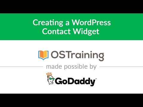 WordPress Beginner Tutorial 27 Creating a WordPress Contact Widget