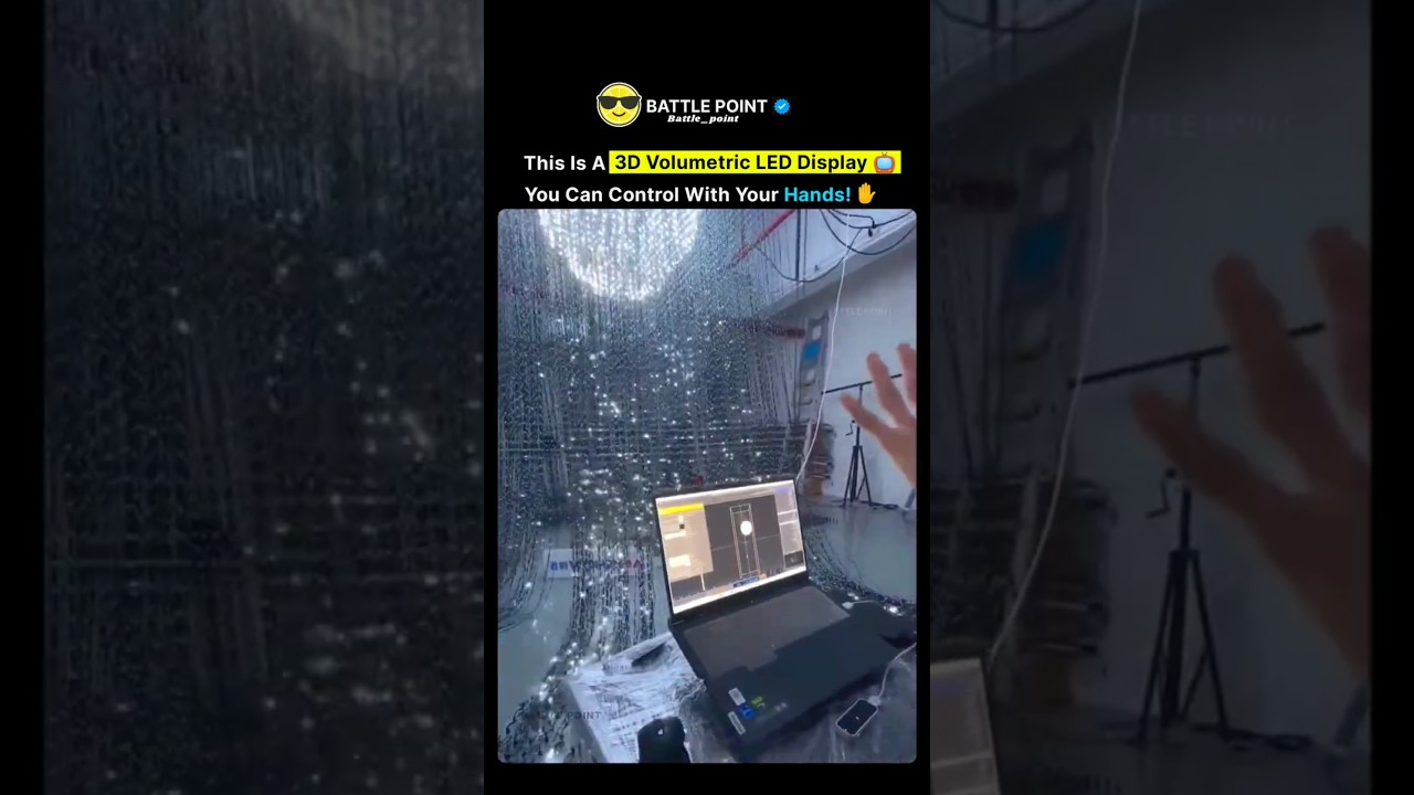 This 3D Volumetric LED Display Moves With Your Hands! 💡✨