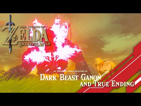 Zelda Breath of the Wild (No Commentary, JP audio) : Final Boss Ganon fight and Secret / True Ending