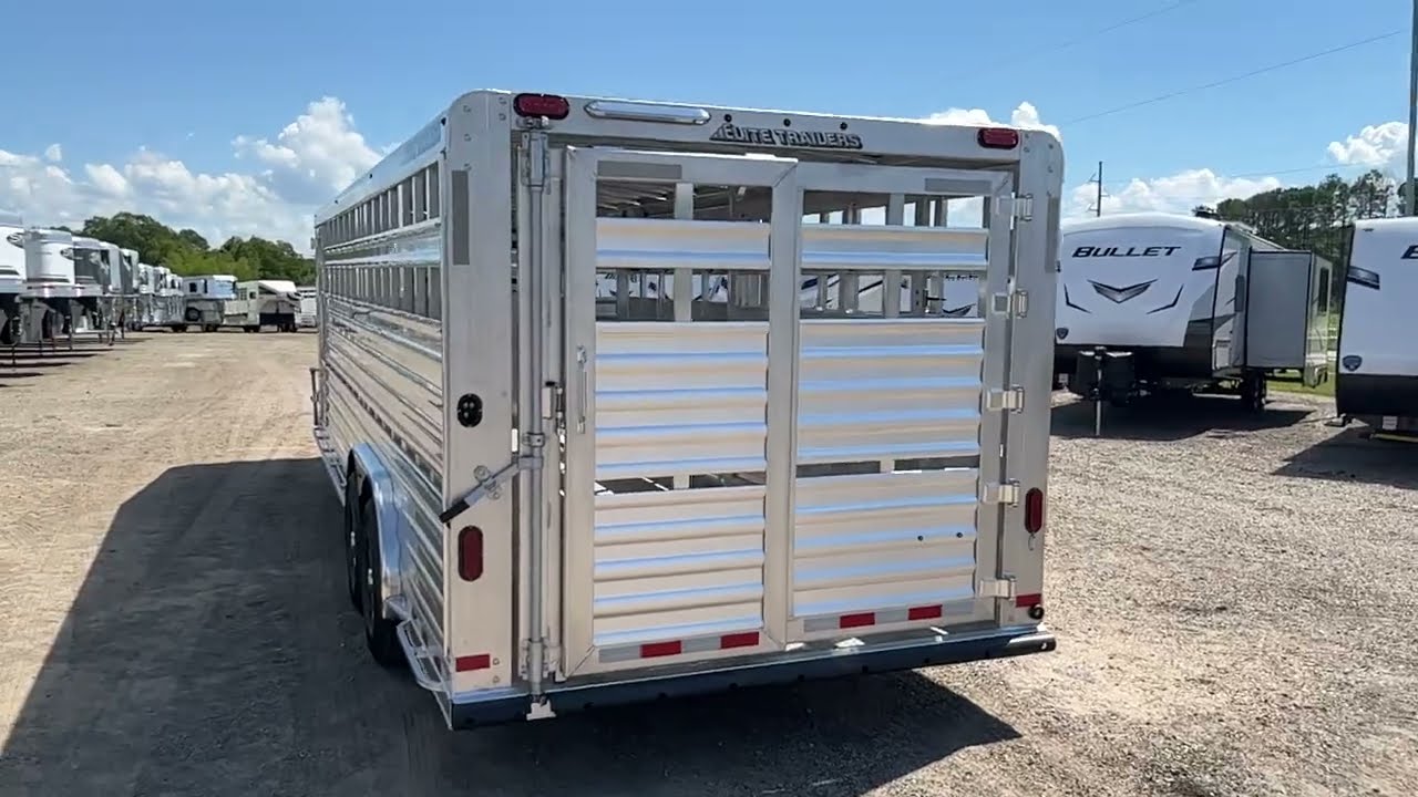 2027 Elite Trailers 24’ Stock Combo W/Slanted Deluxe Tack Stock Trailers