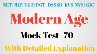 Download Lagu MCQs On Modern Age| Set-70|NTA NET, JRF, TGT, PGT, DSSSB, KVS, NVS, GIC| Thumbnail