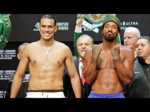 David Benavidez vs Demetrius Andrade • Full weigh in & INTENSE Face Off!
