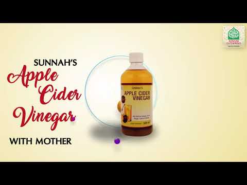 Sunnah's Apple Cider Vinegar with mother vinegar, Garlic, Ginger, Lemon & Honey.