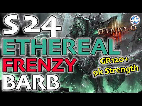 Ethereal Frenzy Barb Push Guide Season 24 Diablo 3 Patch 2.7.1 Savage Set Barbarian Build
