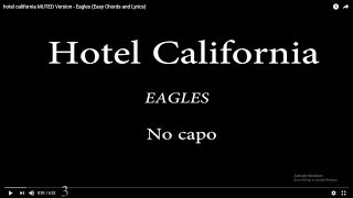 Download lagu hotel california MUTED Version - Eagles (Easy Chords and Lyrics) mp3