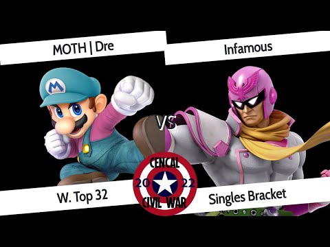 CenCal Civil War 2022 - Winner's Top 32 - MOTH | Dre (Mario) vs Lov | Infamous (Captain Falcon)