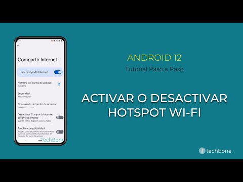 Activar o desactivar el Hotspot Wi-Fi [Android 12]