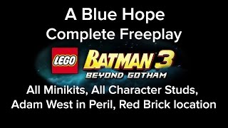 LEGO Batman 3 A Blue Hope Freeplay All Mini Kit Red Brick Characters Adam West Locations