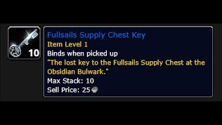 How to open the Fullsails Supply Chest