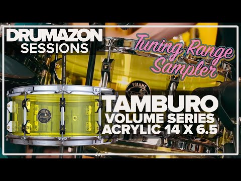 Tamburo 14 x 6.5 Volume Series Acrylic Snare Drum, Audio Demo By Drumazon feat. Rocky Morris