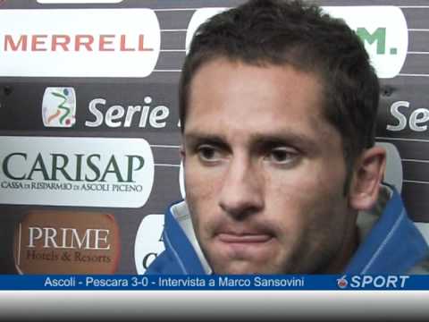 Ascoli - Pescara 3-0 - Intervista a Marco Sansovini