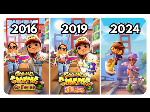 Evolution of SAN FRANCISCO Map in Subway Surfers | 2016 - 2017 - 2019 - 2022 - 2024 (Updated)