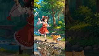 【AI】お魚咥えたドラ猫追いかけ霊夢