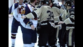 preview picture of video 'ICE HOCKEY BENCH FIGHT: Guildford Flames vs Milton Keynes'