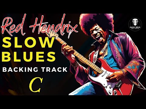 Red Hendrix Slow Blues backing track - Jam in C